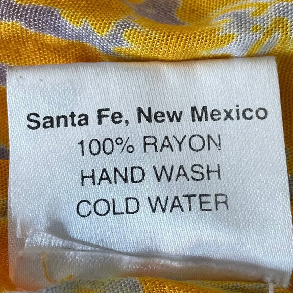 Curious Designs Boho Rayon Floral Print Fringed Scarf/Wrap Golden Rod Yellow - Picture 8 of 11